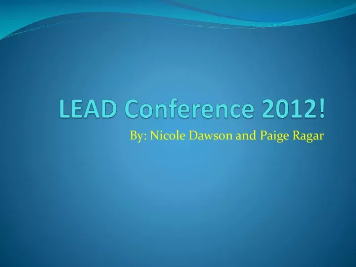 lead conference 2012