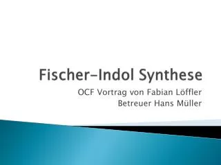 fischer indol synthese