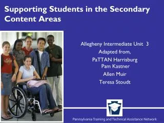Supporting Students in the Secondary Content Areas
