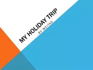 mY HOLIDAY Trip