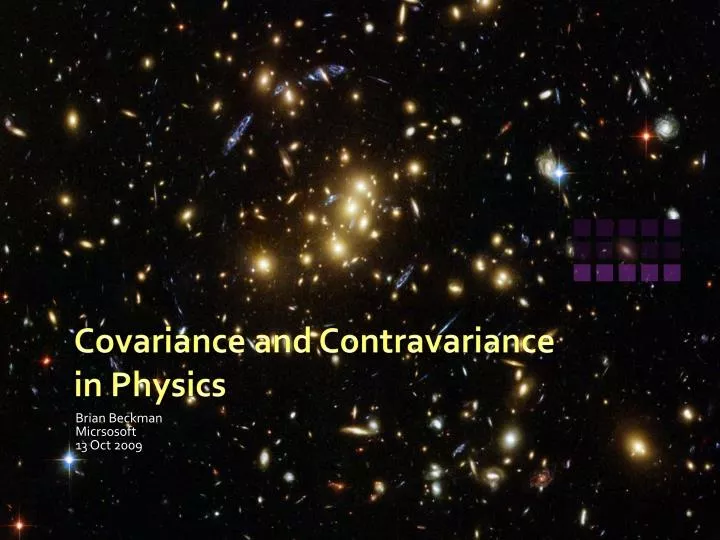 covariance and contravariance in physics