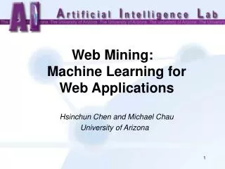 Web Mining: Machine Learning for Web Applications