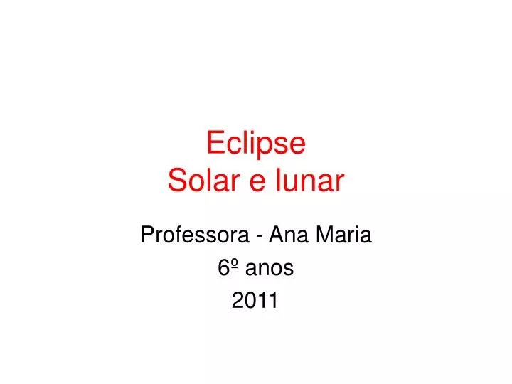 eclipse solar e lunar