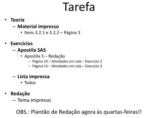 tarefa