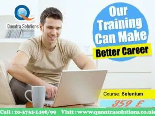 Selenium inclass and online Training Quontra Solutions