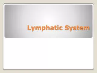 lymphatic system