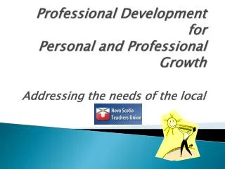 Professional Development for Personal and Professional Growth