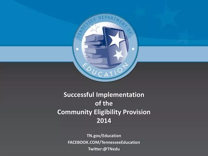 successful implementation of the community eligibility provision 2014
