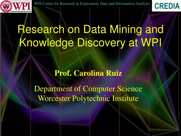 research on data mining and knowledge discovery at wpi