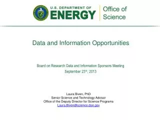 Data and Information Opportunities