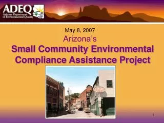 Small Community Environmental Compliance Assistance Project