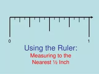 Using the Ruler: Measuring to the Nearest ½ Inch