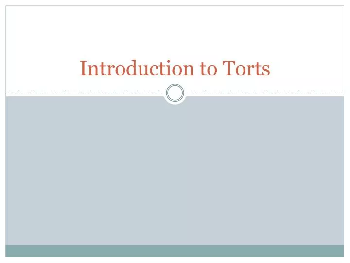 introduction to torts