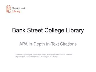 Bank Street College Library