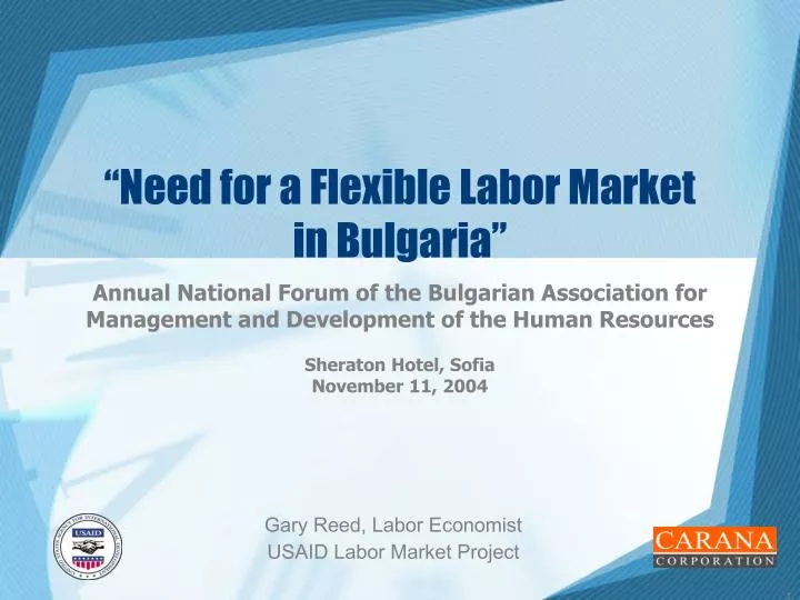 need for a flexible labor market in bulgaria