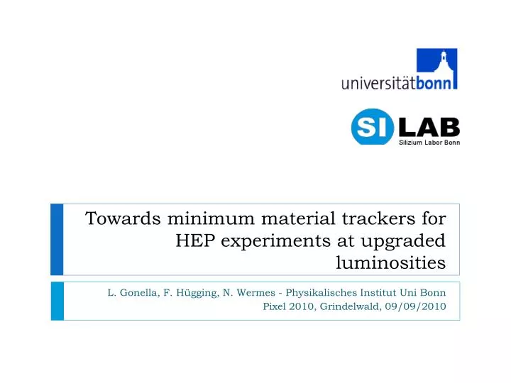 towards minimum material trackers for hep experiments at upgraded luminosities