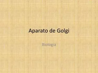 Aparato de Golgi