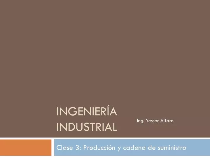 ingenier a industrial