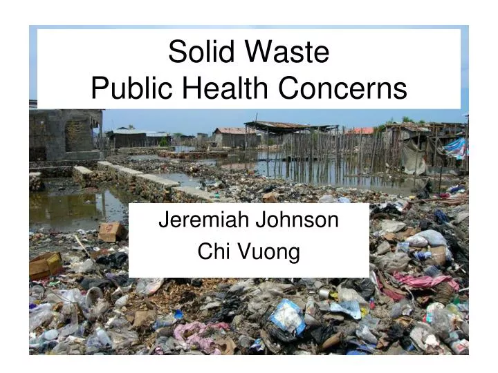 solid waste public health concerns