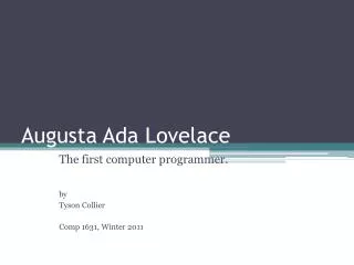 Augusta Ada Lovelace