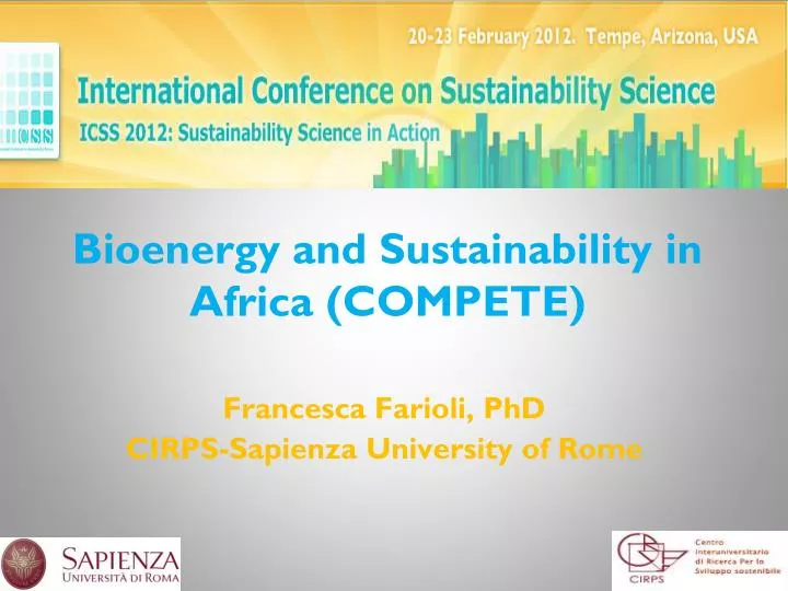 bioenergy and sustainability in africa compete