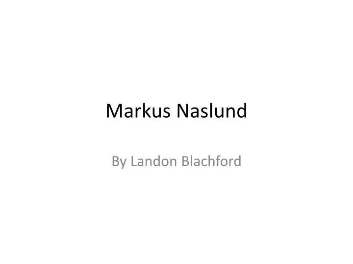 markus naslund