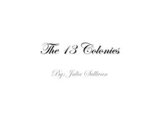 the 13 colonies