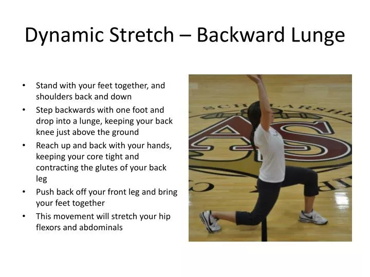dynamic stretch backward lunge