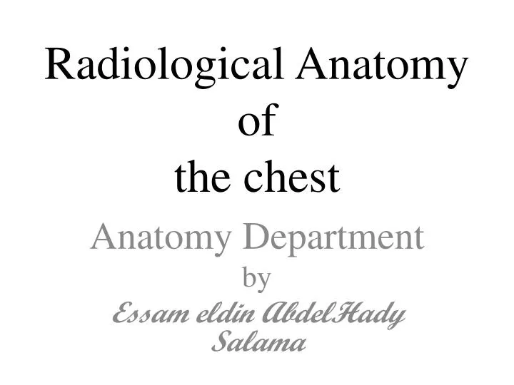 radiological anatomy of the chest