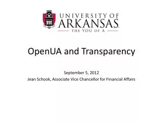 OpenUA and Transparency
