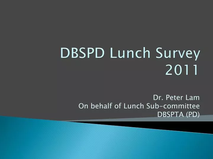 dbspd lunch survey 2011