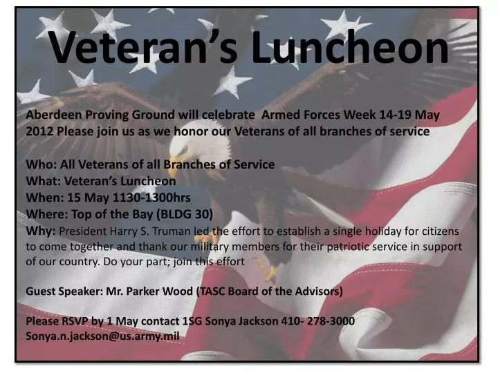 veteran s luncheon