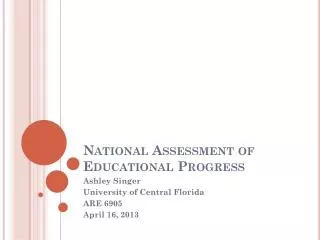National Assessment of Educational Progress