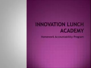 Innovation Lunch Academy