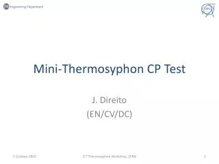 Mini-Thermosyphon CP Test