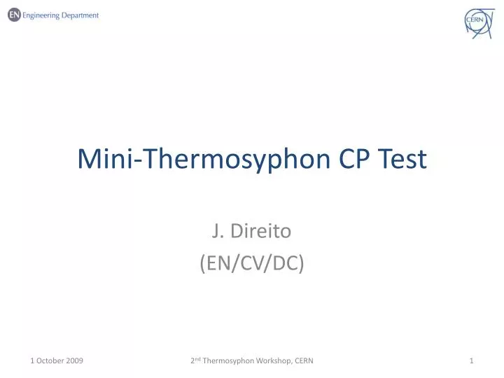 mini thermosyphon cp test