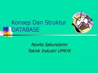 konsep dan struktur database