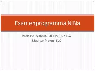examenprogramma nina