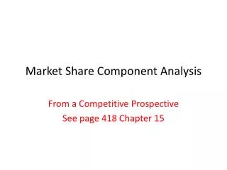 Market Share Component Analysis