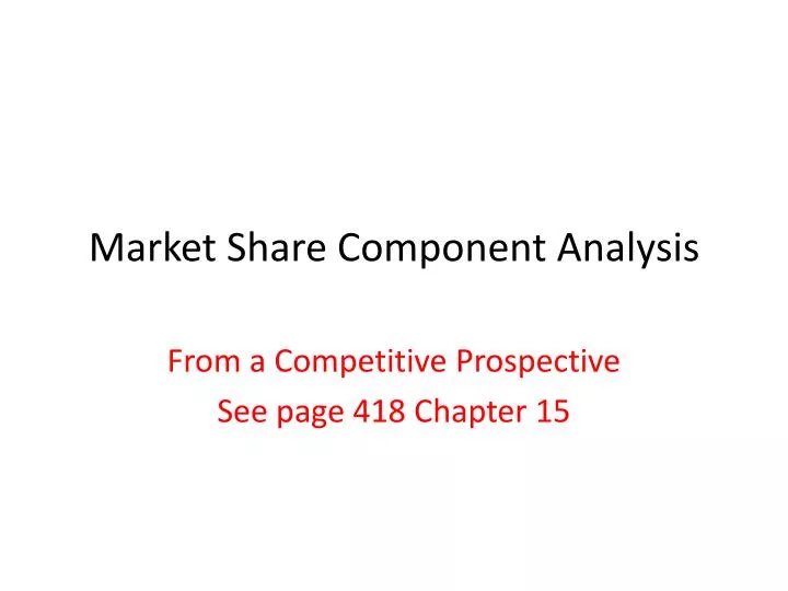 market share component analysis