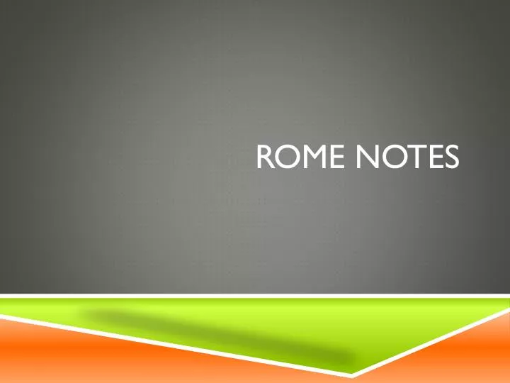 rome notes