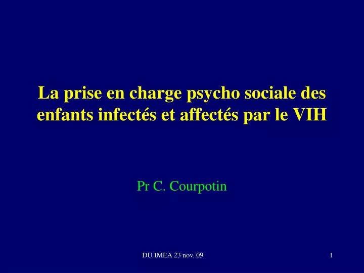 la prise en charge psycho sociale des enfants infect s et affect s par le vih