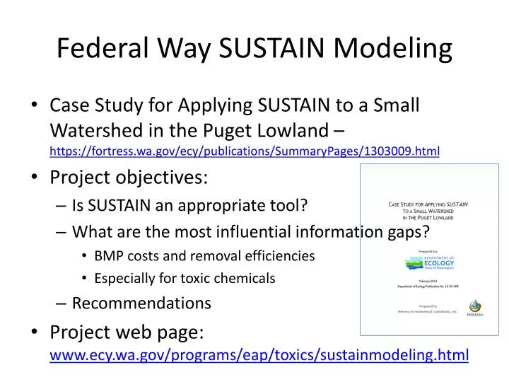 federal way sustain modeling