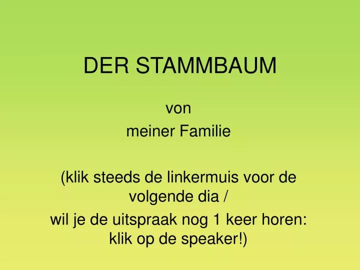 der stammbaum