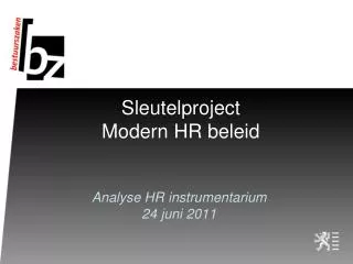 sleutelproject modern hr beleid