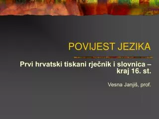 povijest jezika