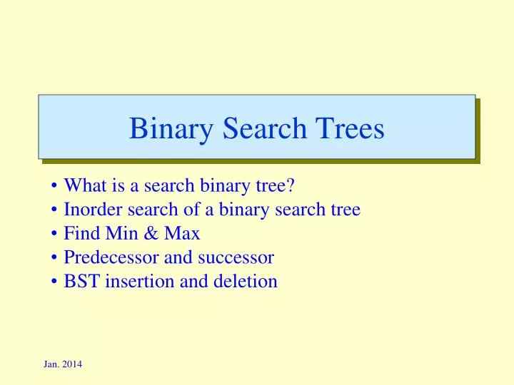 binary search trees