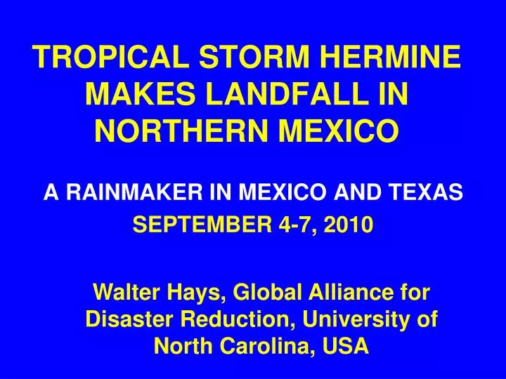 tropical storm hermine makes landfall in northern mexico