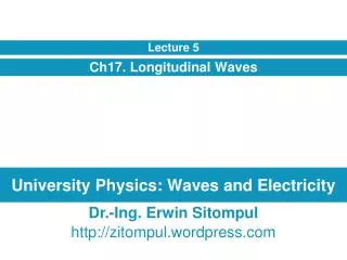 university physics waves and electricity