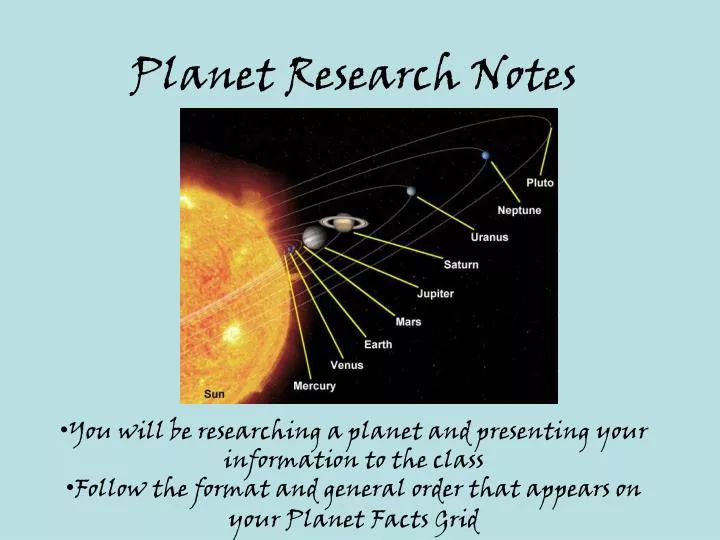 planet research notes